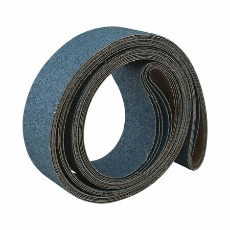 CGW ABRASIVES Benchstand Backstand Portable Narrow Coated Abrasive Belt, 2 in W x 48 in L, 80 Grit, Fine Grade, A3 61121